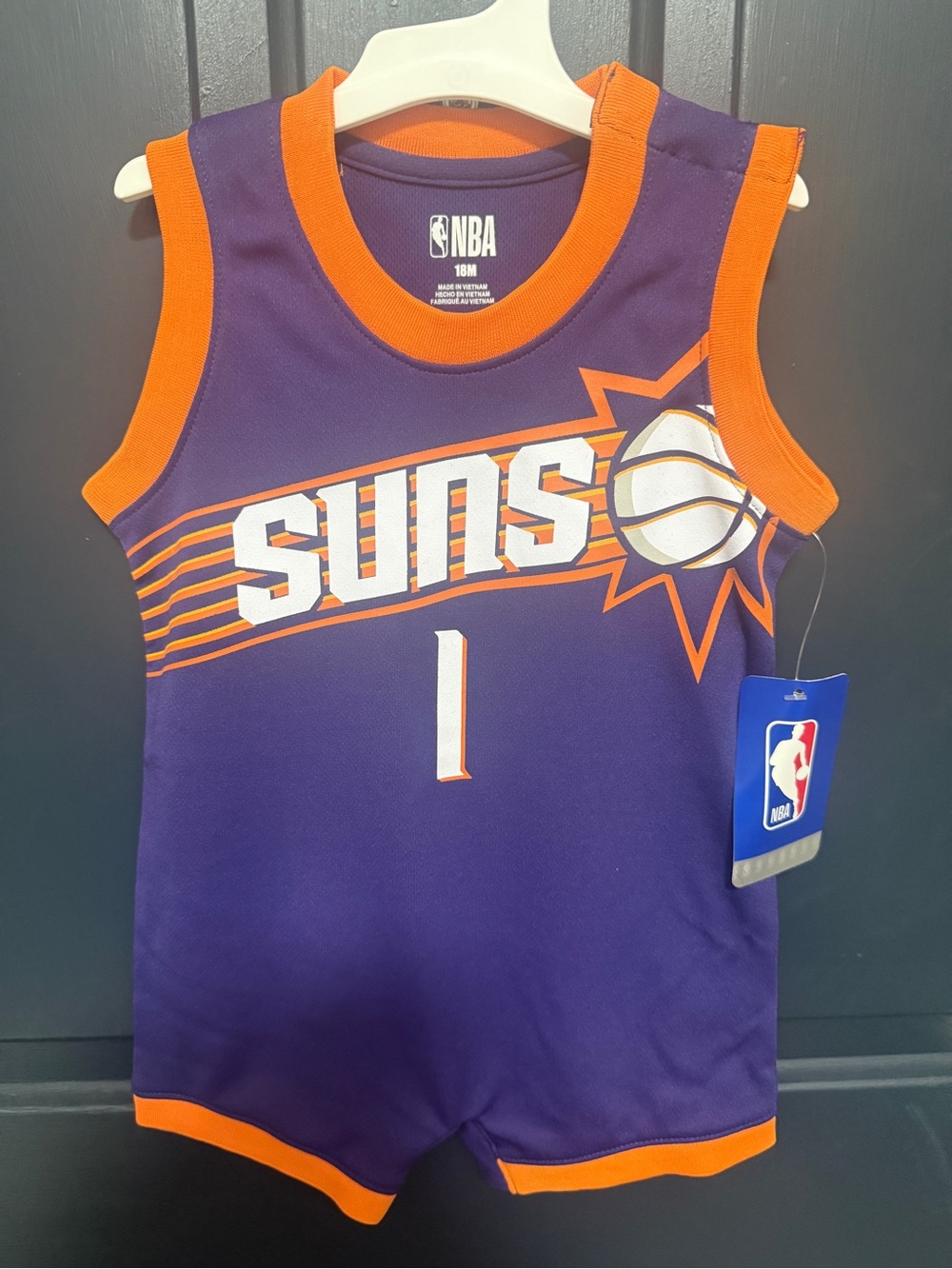 NBA Phoenix Suns Purple and Orange Kids Jersey Romper